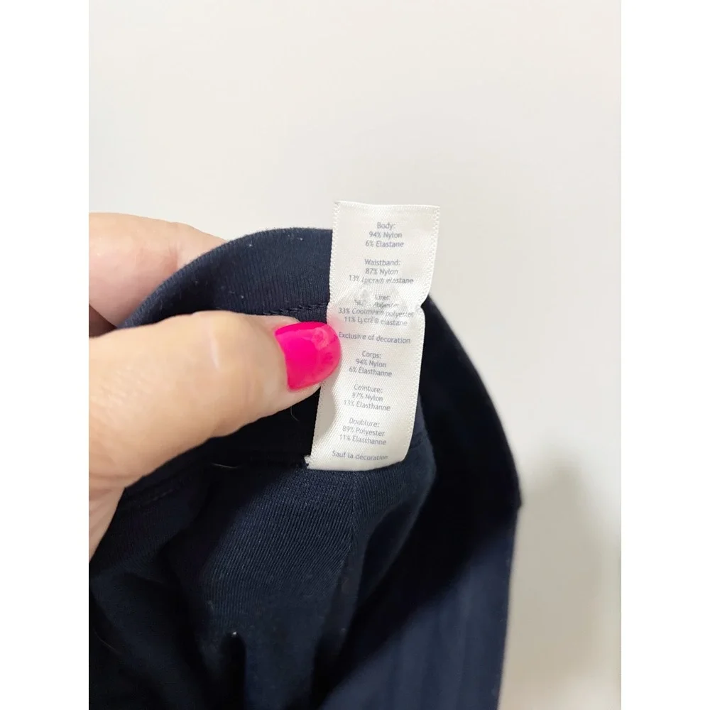 Ivivva Rhythmic Live to Dance Ruched Pants Girls 12 Navy Blue Drawstring Pockets